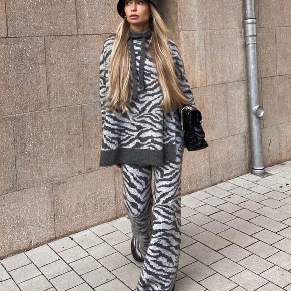 Co-ord Zara SET Wool Alpaca Sweater and Pants - Picture 8 of 9